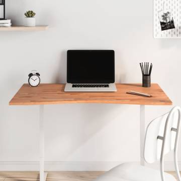 Desk Top 100x(55-60)x1.5 cm Solid Wood Beech