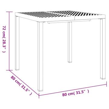 3 Piece Garden Dining Set Anthracite Steel