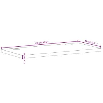 Desk Top 110x55x2.5 cm Solid Wood Beech