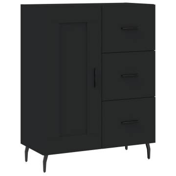 Highboard Black 69.5x34x180 cm Engineered Wood