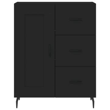 Highboard Black 69.5x34x180 cm Engineered Wood