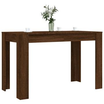 Dining Table Brown Oak 120x60x76 cm Engineered Wood