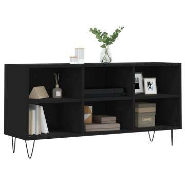 TV Cabinet Black 103.5x30x50 cm Engineered Wood