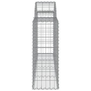 Arched Gabion Baskets 5 pcs 200x30x80/100 cm Galvanised Iron