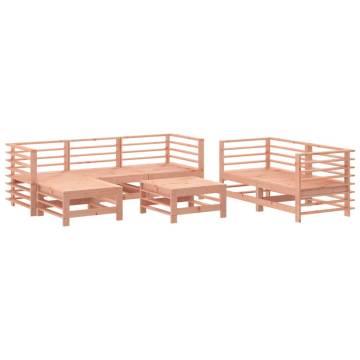 7 Piece Garden Lounge Set Solid Wood Douglas