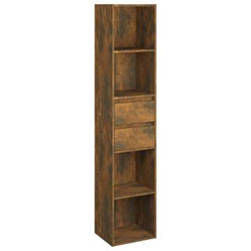 Book Cabinet Smoked Oak 36x30x171 cm Engineered Wood