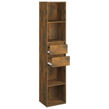 Book Cabinet Smoked Oak 36x30x171 cm Engineered Wood