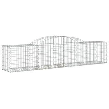 Arched Gabion Baskets 20 pcs 300x50x60/80 cm Galvanised Iron