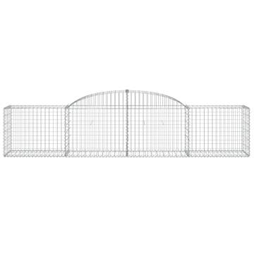 Arched Gabion Baskets 20 pcs 300x50x60/80 cm Galvanised Iron