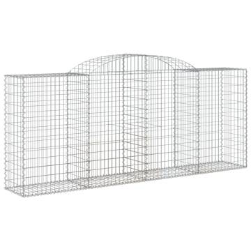 Arched Gabion Baskets 6 pcs 300x50x120/140 cm Galvanised Iron