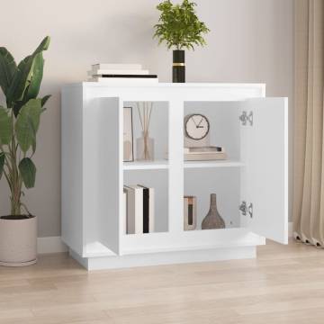 Sideboard White 80x34x75 cm Engineered Wood