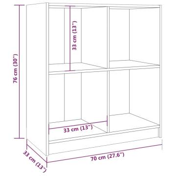 Sideboard Grey 70x33x76 cm Solid Pinewood