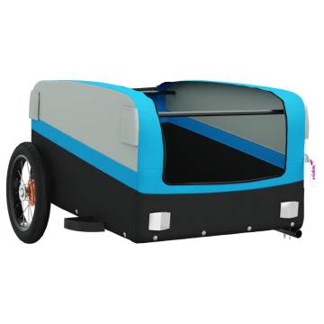 Bike Trailer Black and Blue 30 kg Iron