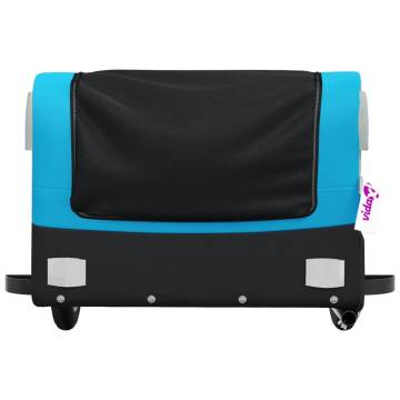 Bike Trailer Black and Blue 30 kg Iron