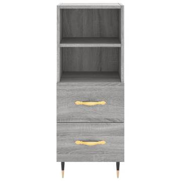 Highboard Grey Sonoma 34.5x34x180 cm Engineered Wood