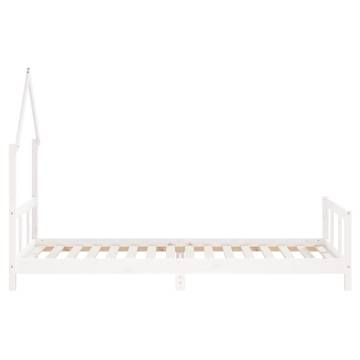 Kids Bed Frame White 90x200 cm Solid Wood Pine