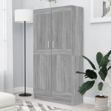 Book Cabinet Grey Sonoma 82.5x30.5x150 cm Engineered Wood