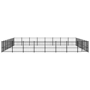 Outdoor Dog Kennel Steel 60.22 m²