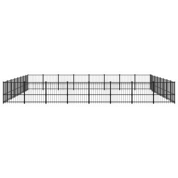 Outdoor Dog Kennel Steel 60.22 m²