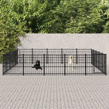 Outdoor Dog Kennel Steel 23.52 m²