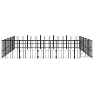 Outdoor Dog Kennel Steel 23.52 m²