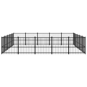 Outdoor Dog Kennel Steel 23.52 m²