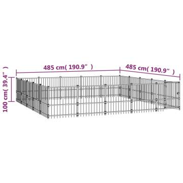 Outdoor Dog Kennel Steel 23.52 m²