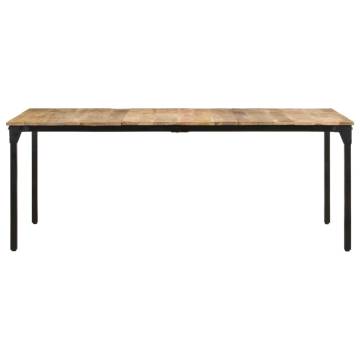 Dining Table 200x100x76 cm Rough Mango Wood