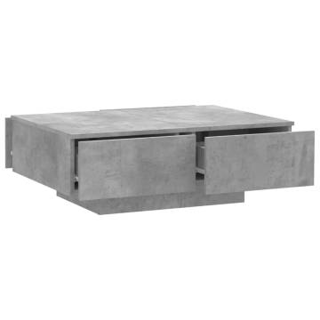 Coffee Table Concrete Grey 90x60x31 cm Engineered Wood