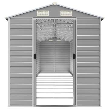 Garden Shed Light Grey 191x980x198 cm Galvanised Steel