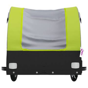 Bike Trailer Black and Green 45 kg Iron