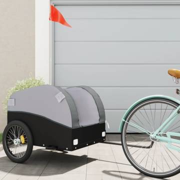 Bike Trailer Black and Grey 45 kg Iron