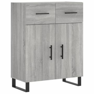 Highboard Grey Sonoma 69.5x34x180 cm Engineered Wood