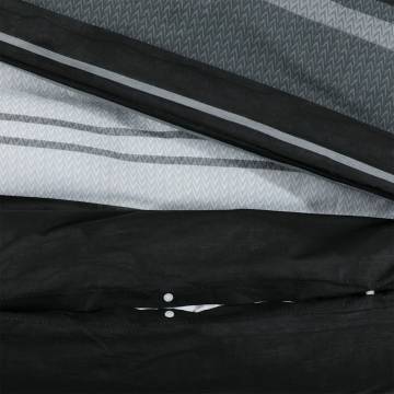 Duvet Cover Set Black and White 200x200 cm Cotton