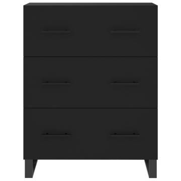 Highboard Black 69.5x34x180 cm Engineered Wood