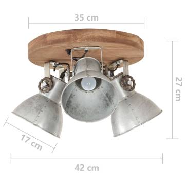 Industrial Ceiling Lamp 25 W Silver 42x27cm E27