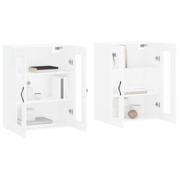 Wall Mounted Cabinets 2 pcs White Engineered Wood