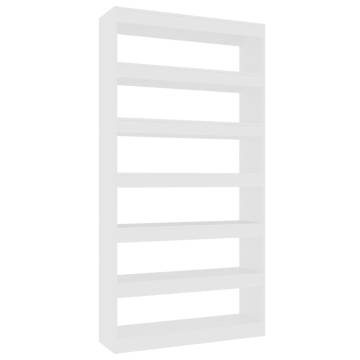 Book Cabinet/Room Divider White 100x30x198 cm Engineered wood