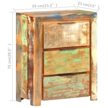 Sideboard 59x33x75 cm Solid Reclaimed Wood