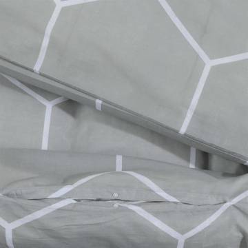 Duvet Cover Set Grey 260x240 cm Cotton