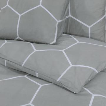 Duvet Cover Set Grey 260x240 cm Cotton