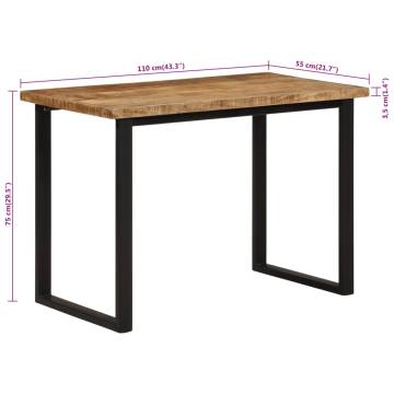 Dining Table 110x55x75 cm Solid Wood Mango