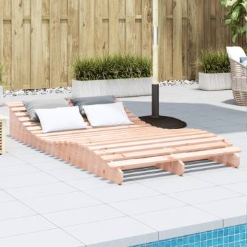 Sun Lounger 205x110x31.5 cm Solid Wood Douglas