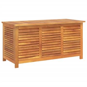 Garden Storage Box with Louver 113x50x56 cm Solid Wood Acacia