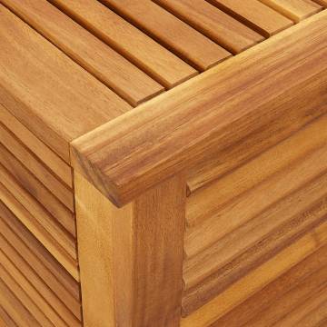 Garden Storage Box with Louver 113x50x56 cm Solid Wood Acacia