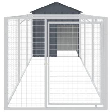 Dog House with Roof Anthracite 117x405x123 cm Galvanised Steel