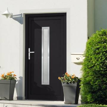 Front Door Anthracite 108x200 cm PVC