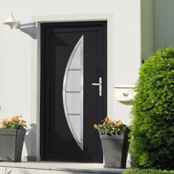 Front Door Anthracite 108x208 cm PVC