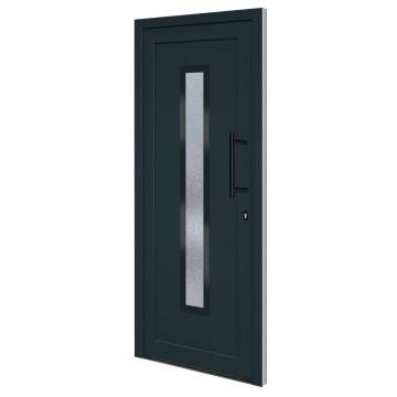 Front Door Anthracite 88x200 cm PVC