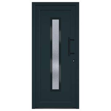 Front Door Anthracite 88x200 cm PVC